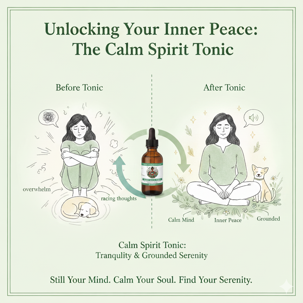 Calm Spirit Tonic label detail