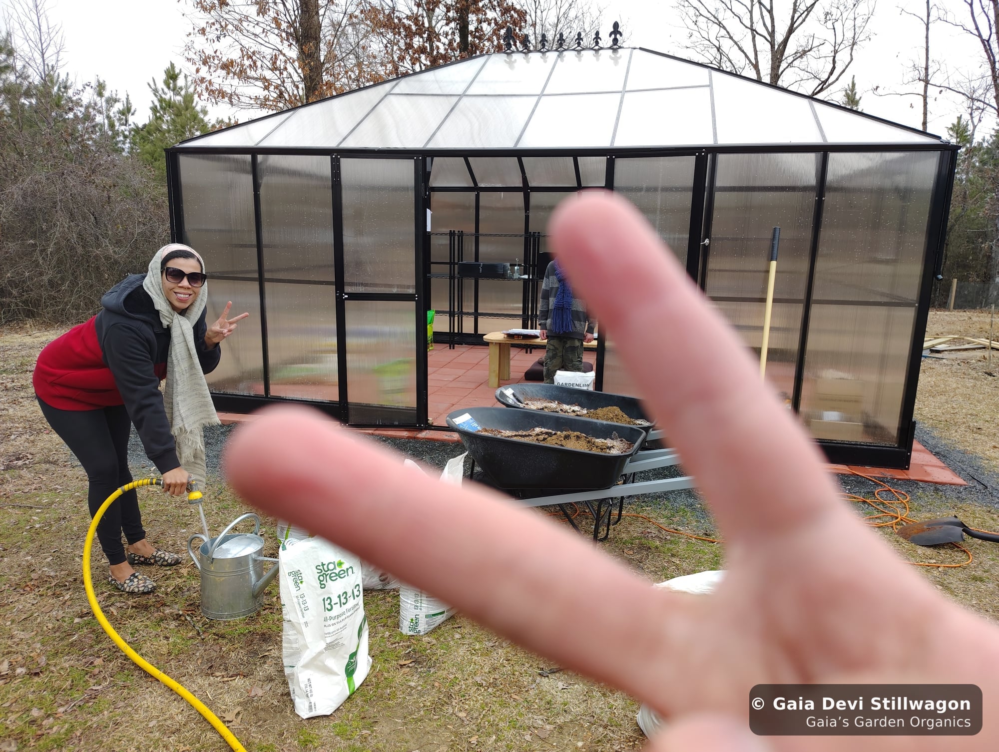 The medicinal herb garden at Gaia's Garden Organics, Umpire, Arkansas · Gaia Devi, clinical herbalist