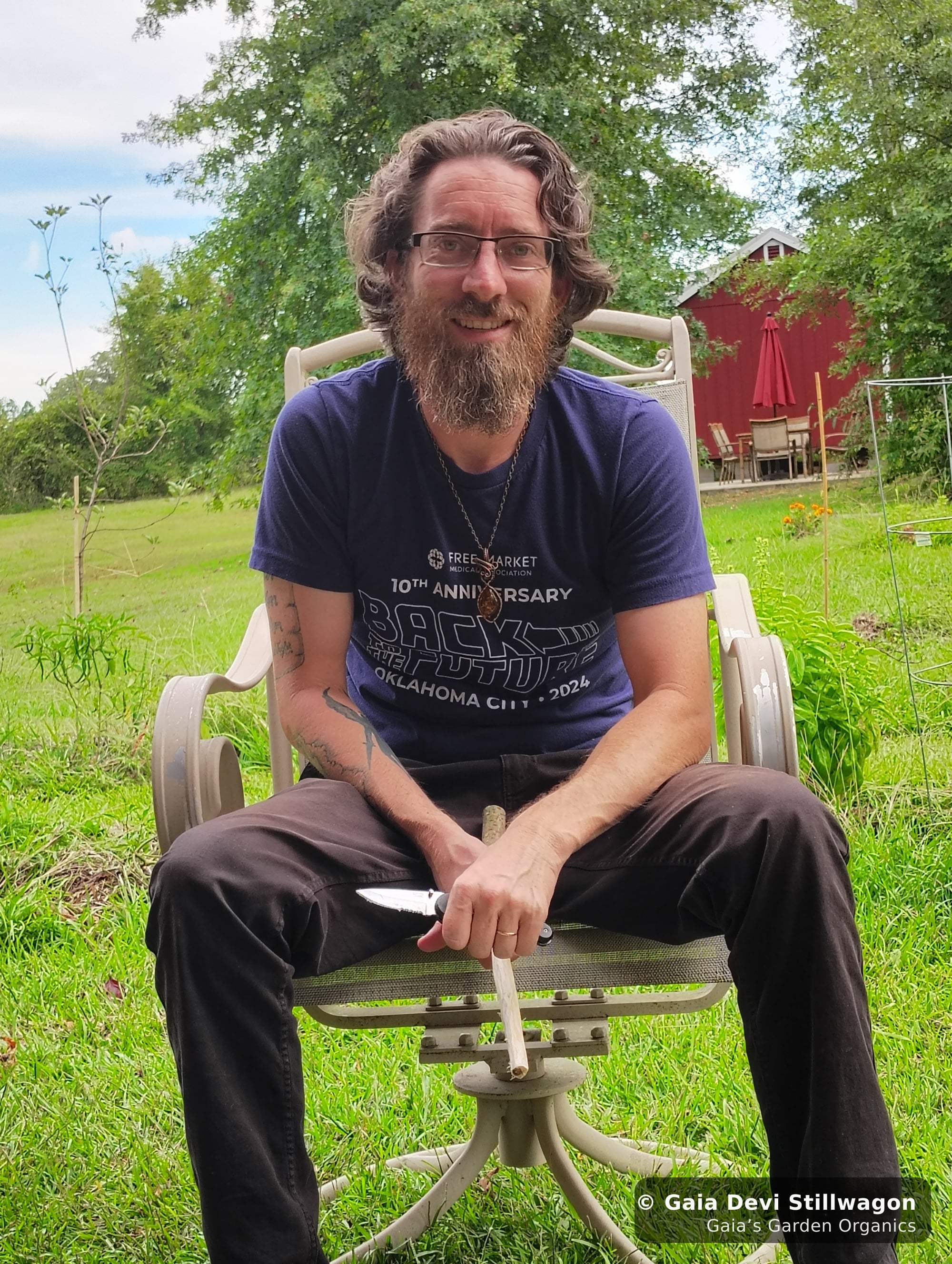 The medicinal herb garden at Gaia's Garden Organics, Umpire, Arkansas · Gaia Devi, clinical herbalist
