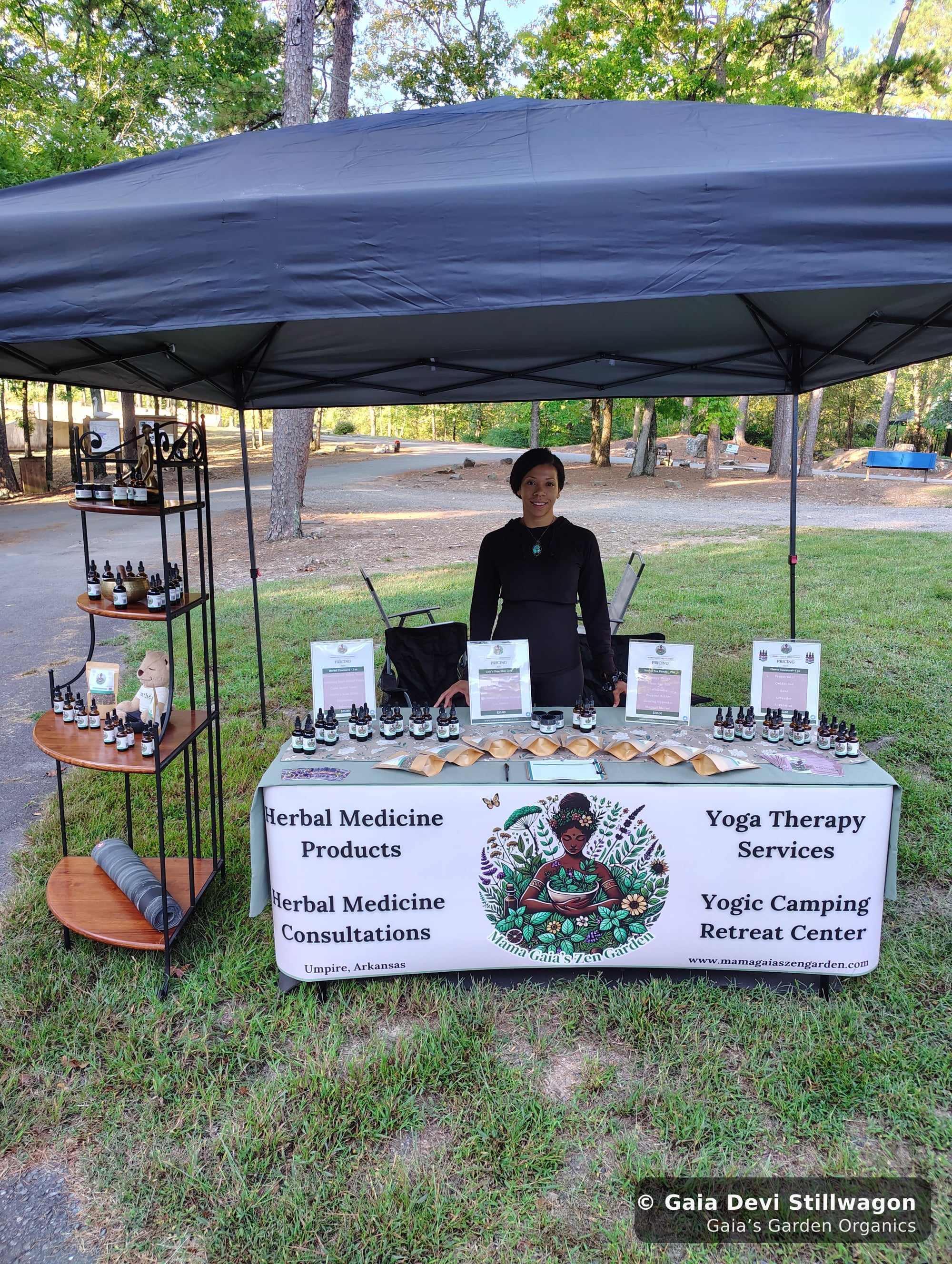 The medicinal herb garden at Gaia's Garden Organics, Umpire, Arkansas · Gaia Devi, clinical herbalist