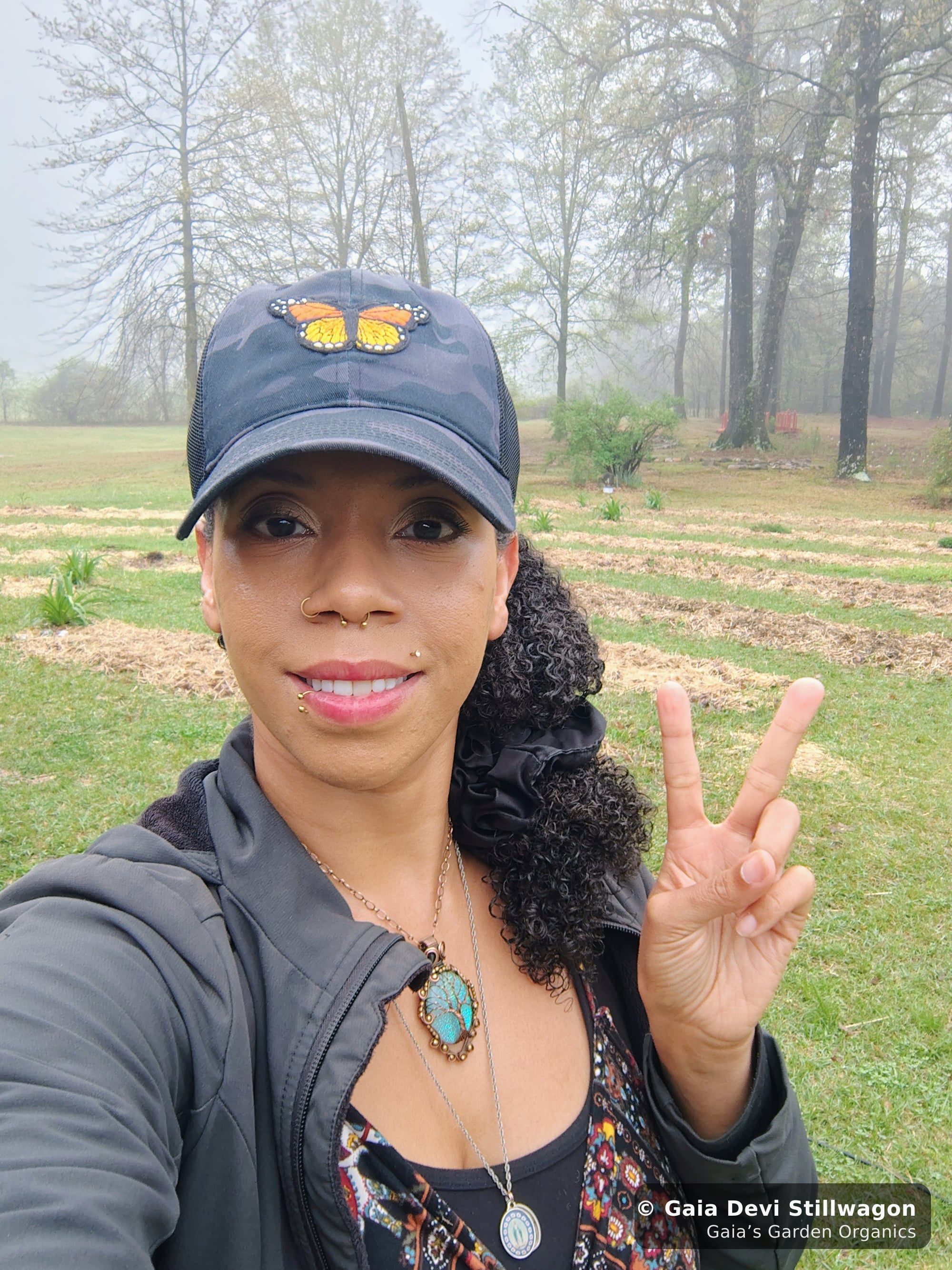 The medicinal herb garden at Gaia's Garden Organics, Umpire, Arkansas · Gaia Devi, clinical herbalist