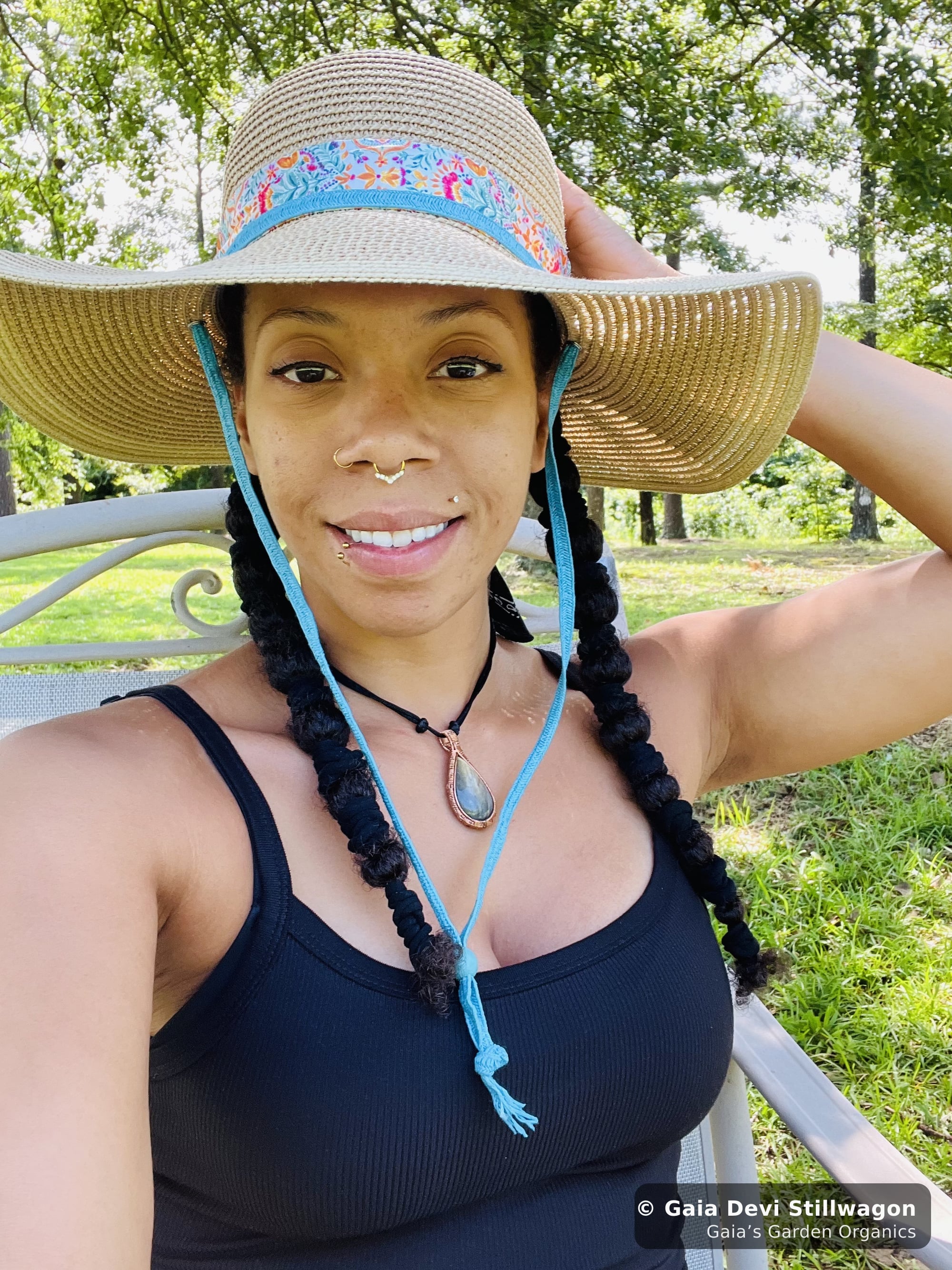 The medicinal herb garden at Gaia's Garden Organics, Umpire, Arkansas · Gaia Devi, clinical herbalist