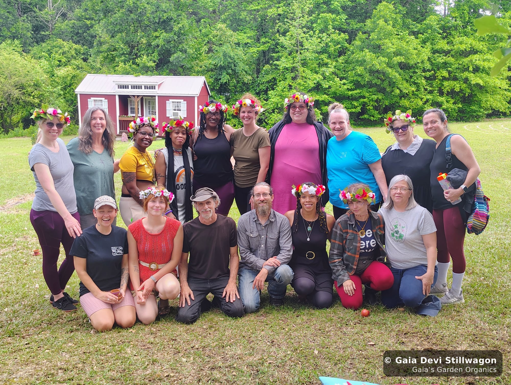 The medicinal herb garden at Gaia's Garden Organics, Umpire, Arkansas · Gaia Devi, clinical herbalist