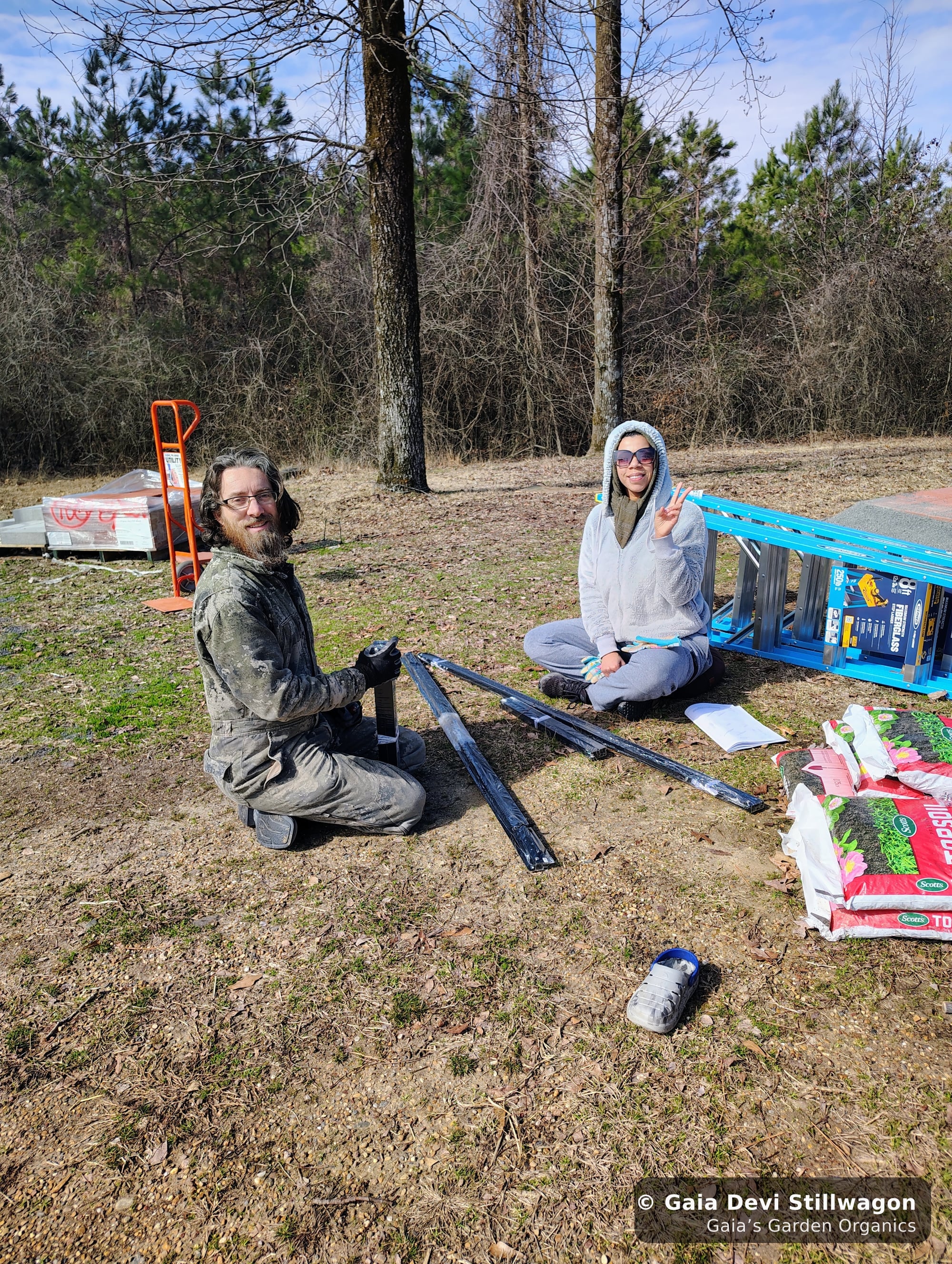 The medicinal herb garden at Gaia's Garden Organics, Umpire, Arkansas · Gaia Devi, clinical herbalist