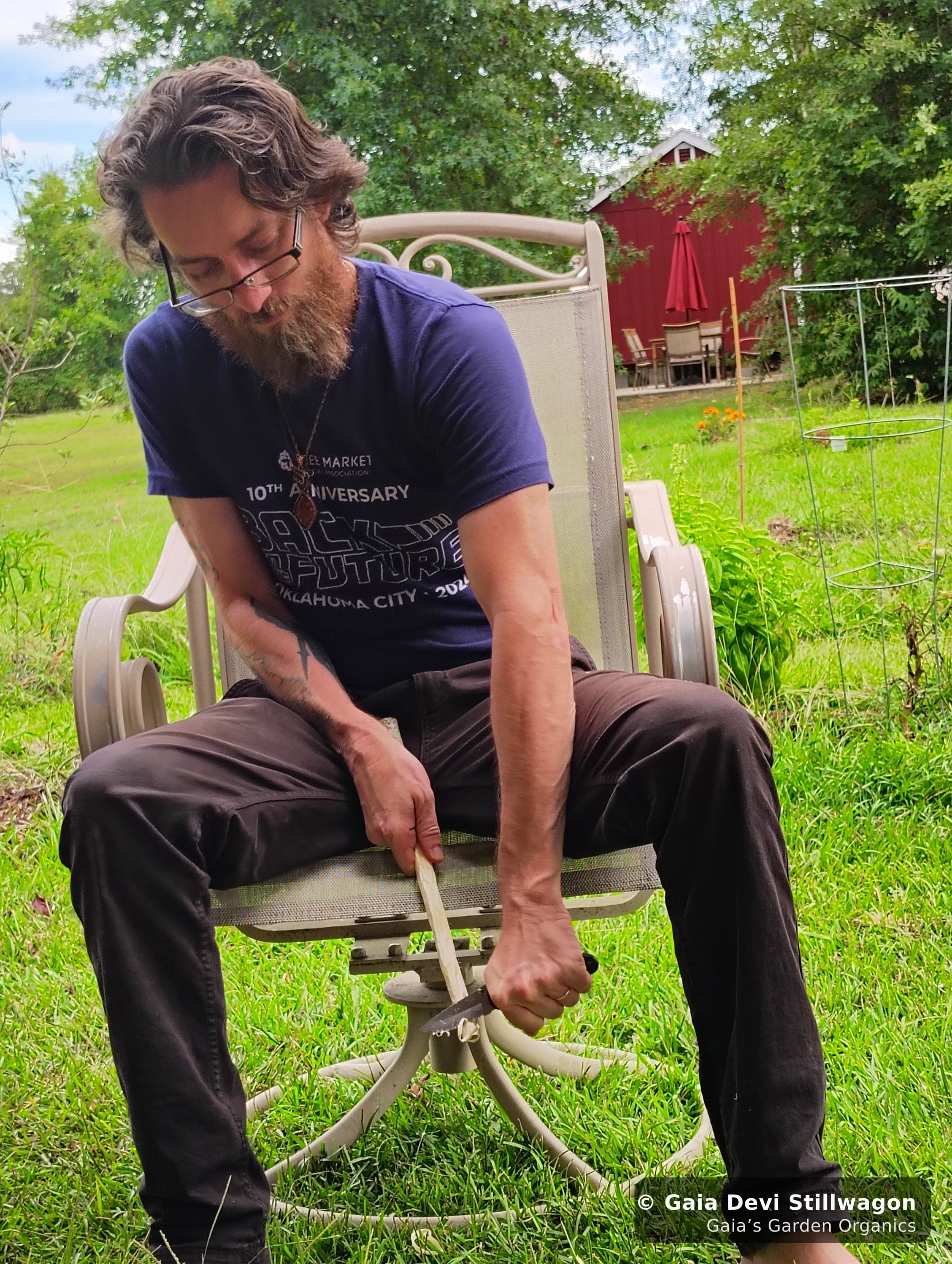 The medicinal herb garden at Gaia's Garden Organics, Umpire, Arkansas · Gaia Devi, clinical herbalist